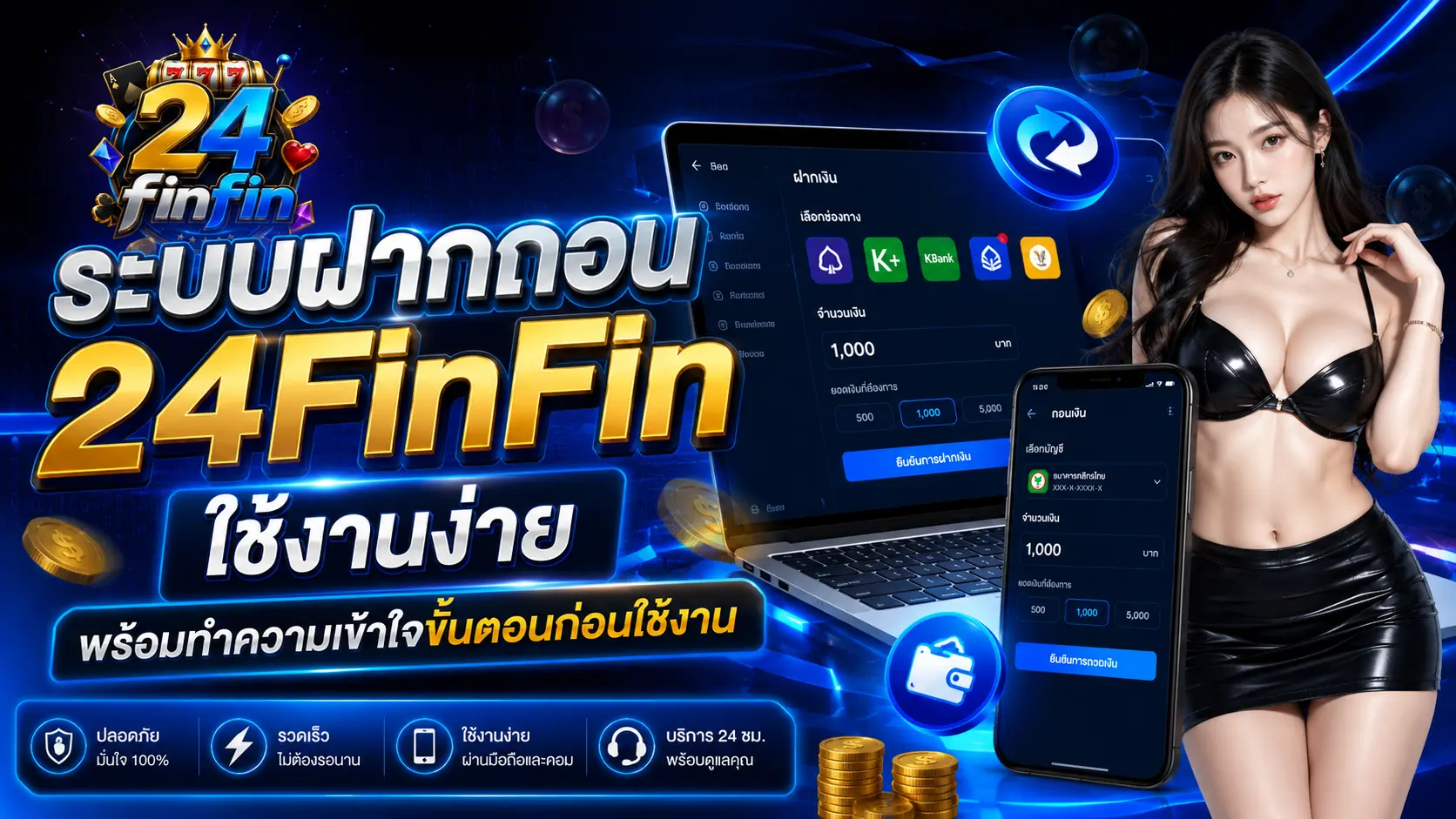 ระบบฝากถอน 24FinFin ใช้งานง่าย พร้อมทำความเข้าใจขั้นตอนก่อนใช้งาน